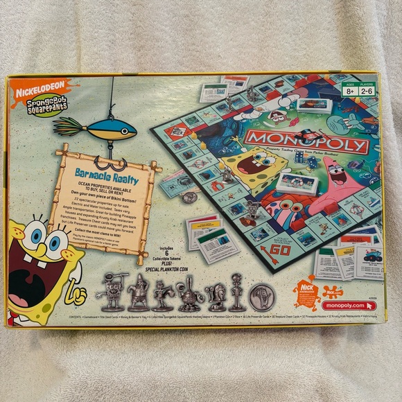 Monopoly SpongeBob SquarePants Edition, Complete Set, 2005 - Picture 5 of 8